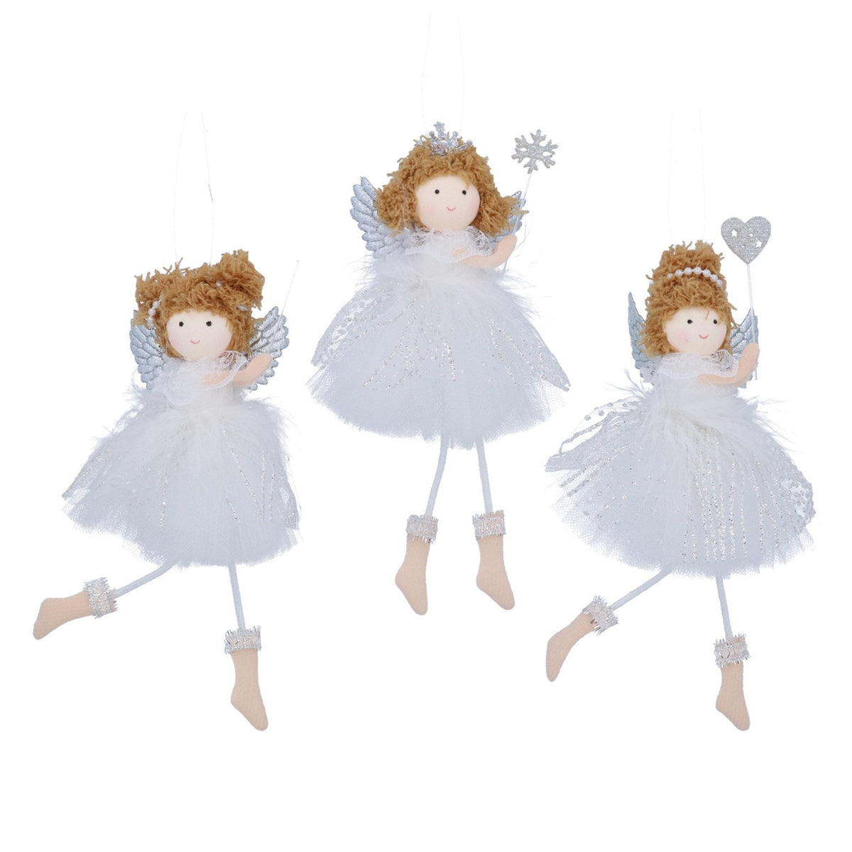 Small White Fabric Fairies