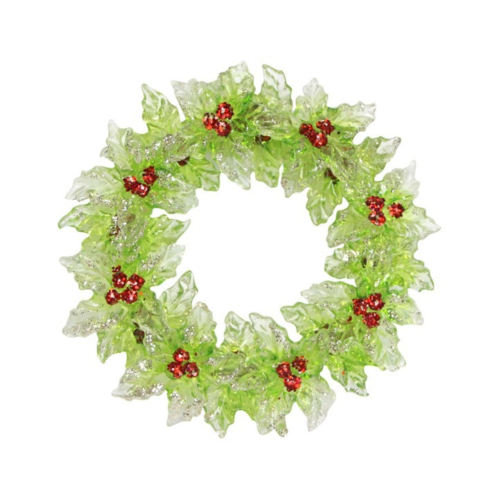 Acrylic Holly Wreath