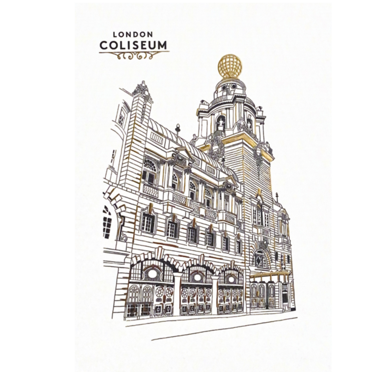 Coliseum Foil Postcard