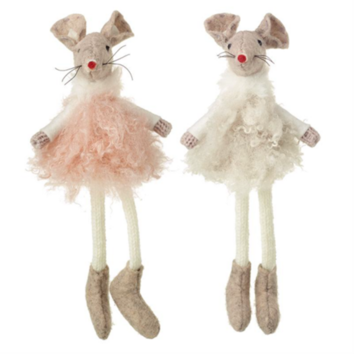 Pink and Cream Fluffy Dress Mouse