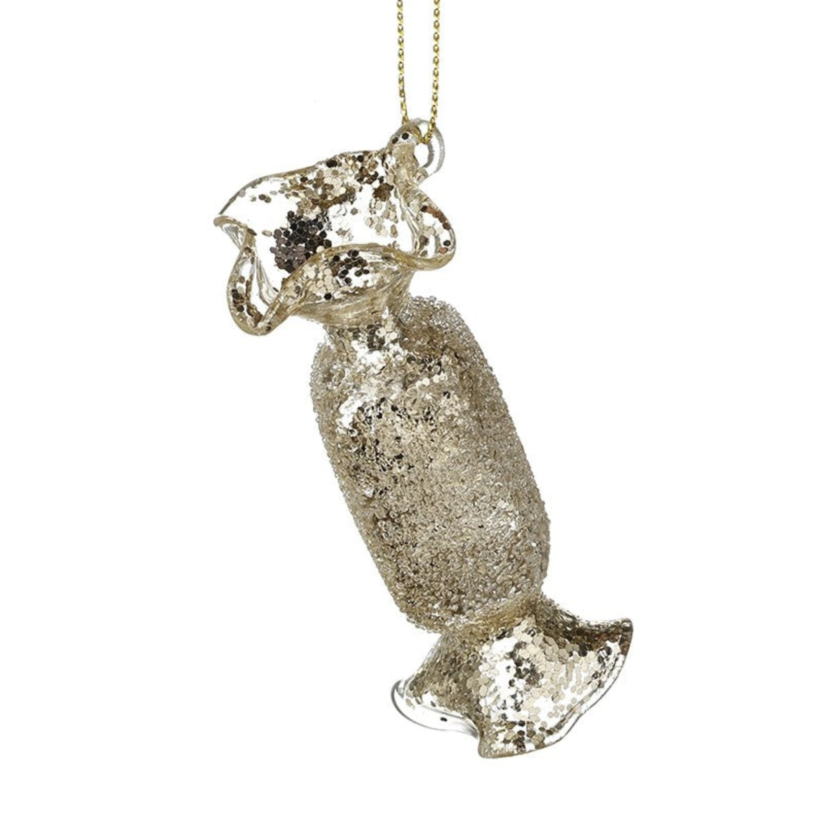 Hanging Glass Gold Glitter Sweet