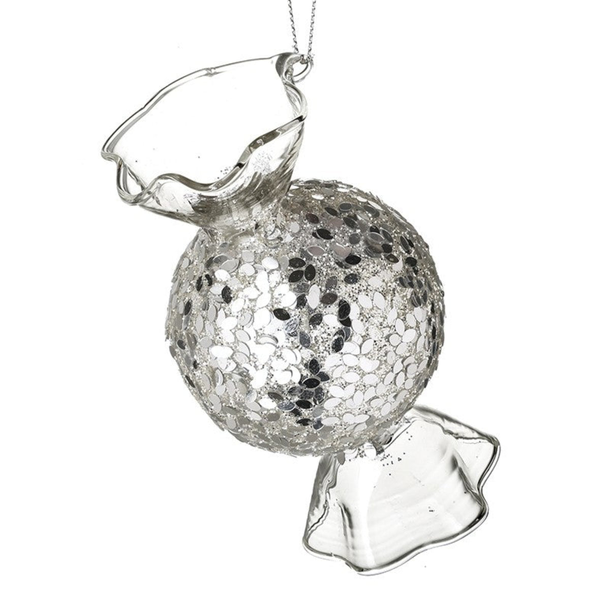 Hanging Sphere Glass Silver Sweet