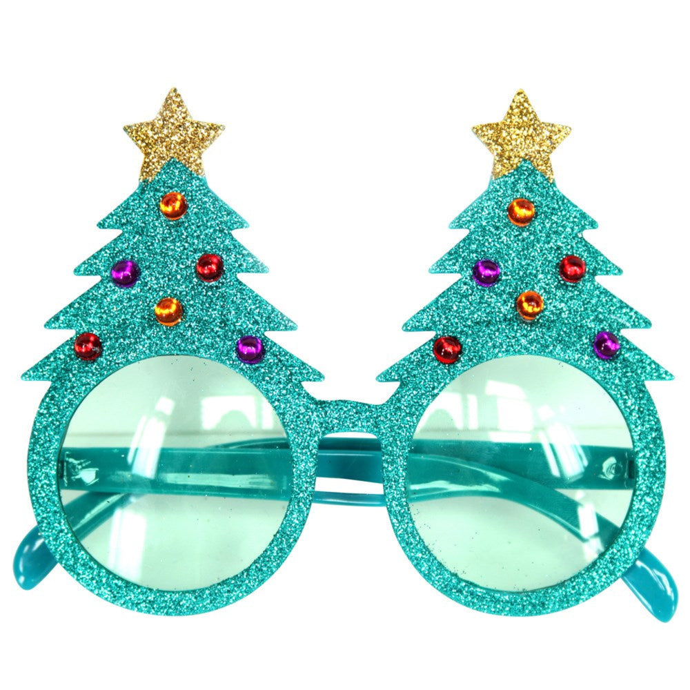 Glitter Christmas Tree Glasses - Main Image